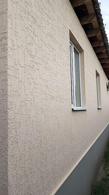 внешняя отделка: Декоративная фасадная штукатурка “Короед”. Профессиональная отделка — 5