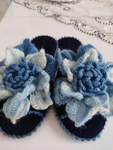 pull bear: Домашние тапочки, 37.5, Новый, цвет - Синий, Самовывоз — 4