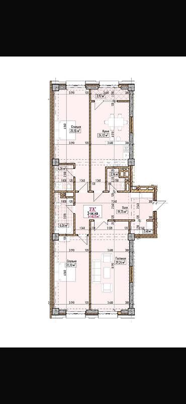 3 бөлмө, 140 м², Элитка, 3 кабат, Даяр ПСО (өзү оңдоп түзөтүп бүтүү үчүн)