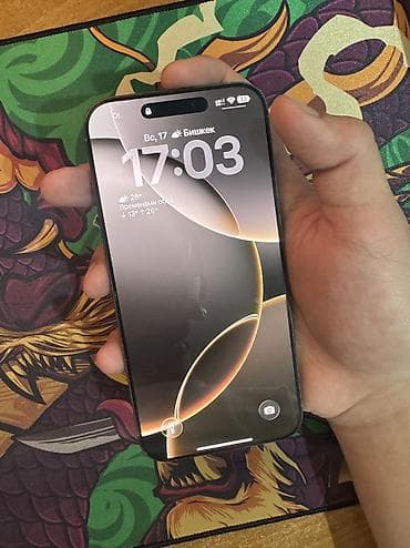 IPhone 16 Pro Max, Б/у, 256 ГБ, Natural Titanium, Защитное стекло, Чехол, Кабель, 94 % — 6