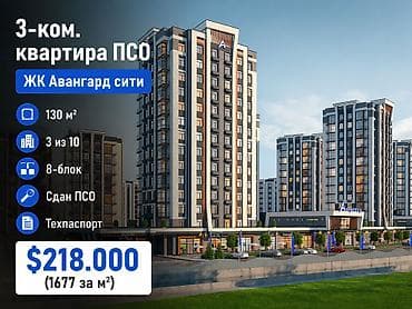 act building: 3 комнаты, 130 м², Элитка, 3 этаж, Готовая ПСО (под самоотделку) — 1