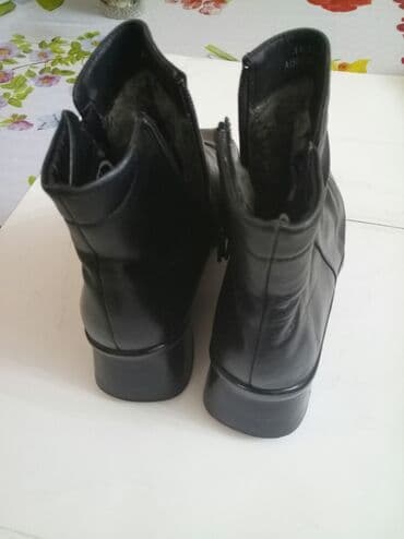 обувь для охоты: Полусапоги кожаные, зимние (натуральный мех) 38 размера — 2