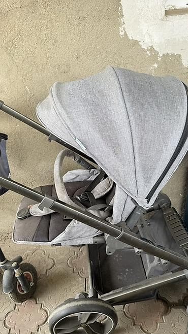 коляска с автолюлькой: Детская гарнитура, Для мальчика, Дерево, цвет - Серый — 2