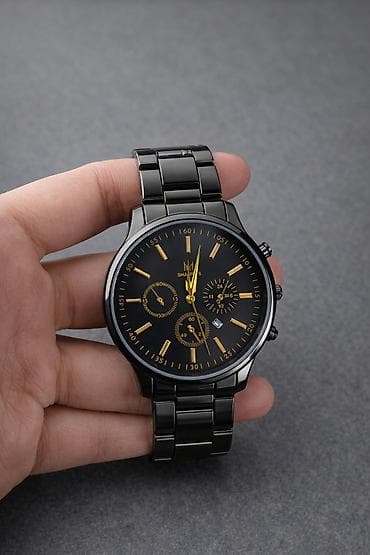 Элегантные мужские наручные часы с металлическим браслетом. Подарок