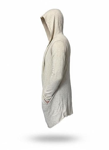 рубашки летние: Кардиган, Трикотаж, Длинная модель, Лето, С капюшоном — 2