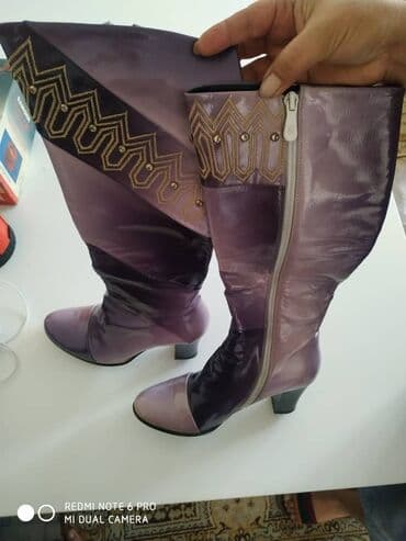 сапоги из натурального меха и кожи: Сапоги-деми. В отличном состоянии-одевала 1 раз — 2