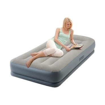 матрас intex: Надувная кровать Mid-Rice Airbed 152х203х30 см, встроенный насос 220V — 1