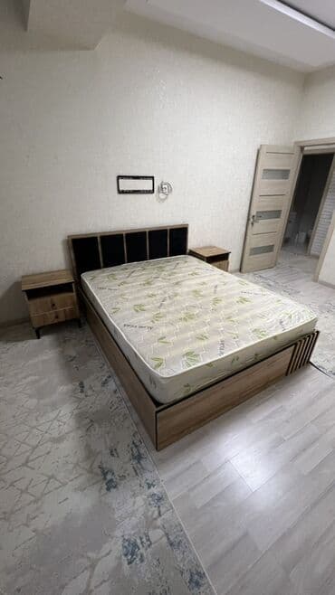 спальный мебел: Спальный гарнитур, Двуспальная кровать, ДСП, цвет - Коричневый — 2