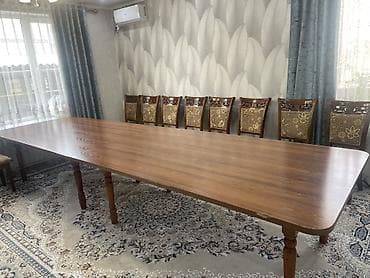 Стол и стул для зала, Б/у, Самовывоз, цвет - Коричневый