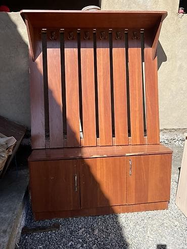 вещелка: Прихожая-гардероб с вешалкой и тумбой для обуви. - Материал: ЛДСП под — 1