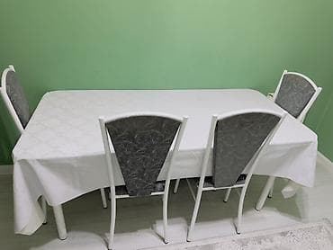 Кухонный стол и стул, цвет - Серый