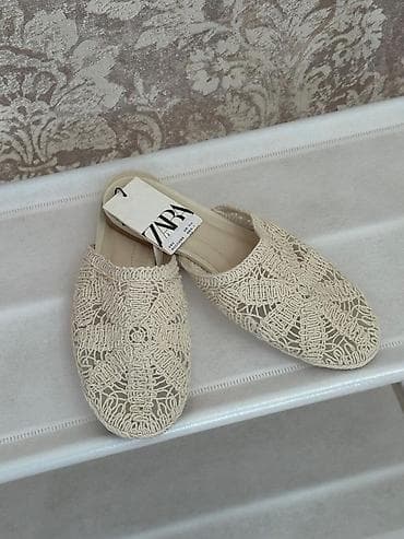 Босоножкалар, 38, Zara, Жаңы, түсү - Саргыч боз, Өзү алып кетүү — 1