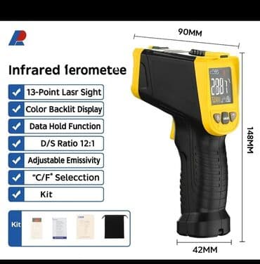 Тонометры: Временно нет в наличии!Инфракрасный пирометр с цветным дисплеем — 1
