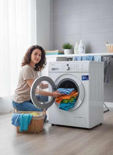 складная стиральная машинка: Стиральная машина Samsung, Б/у, Автомат, До 6 кг, Компактная — 5