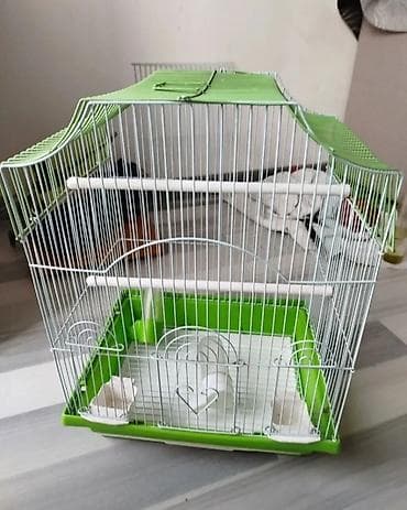 вольер клетка: Клетка для птиц среднего размера - Материал: металлические прутья с — 1