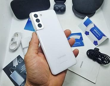 продажа телефоны: Samsung Galaxy S21, Б/у, 256 ГБ, цвет - Белый, 1 SIM, eSIM — 2