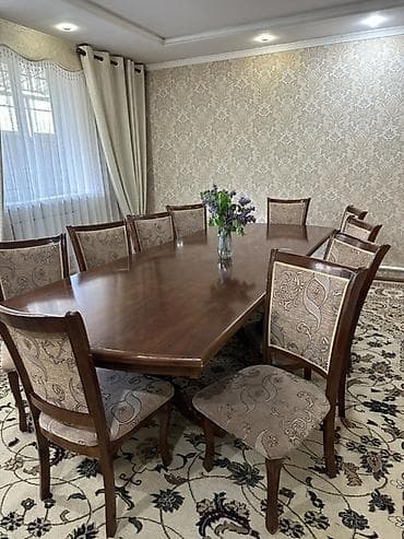 Стол и стул для зала, цвет - Коричневый