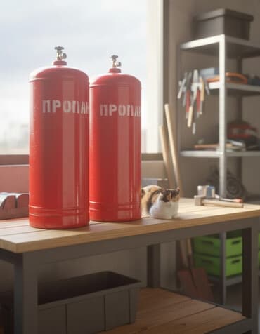 Газ балоны 50л с новыми вентилями для дома кафе ресторанов природы