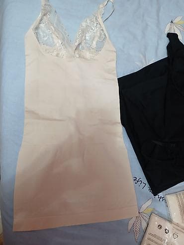 обтягивающее: Корректирующее платье-комбинация esmara Shapewear утяжка бежевый и — 6