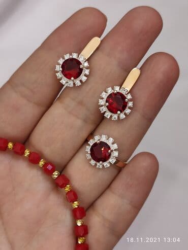 свадебные наборы ручной: Набор украшений, Проба 925, Женские, Новый — 2