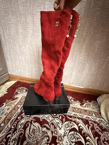 мото обувь: Сапоги, 38, Givenchy, Новый, цвет - Красный — 1