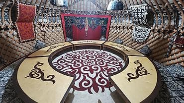 художественный: Юрта с традиционным оформлением и полным внутренним оснащением - Тип — 4