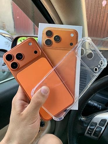 самый дешевый айфон: IPhone 17 Pro Max, Новый, 1 ТБ, Оранжевый, Зарядное устройство, Чехол, Коробка, 100 % — 1