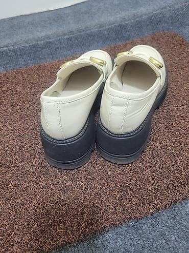 Жеке буюмдар: Женские лоферы с массивной подошвой - Цвет: молочно‑белый (кремовый — 4