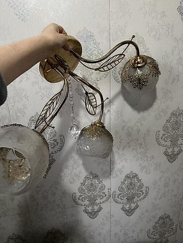 Ремонт и строительство: Потолочные люстры, 2 модели 1) Люстра на 3 плафона - Цвет арматуры — 2