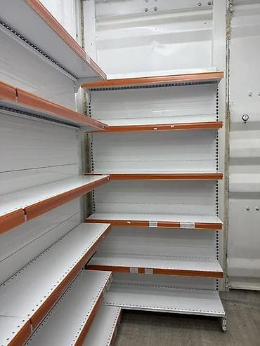 Торговое оборудование: Торговые стеллажи металлические пристенные и угловые отличное — 2