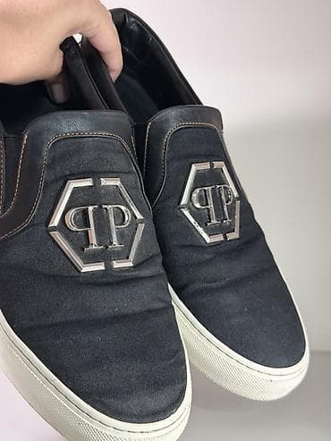 слипоны hm: Мужские слипоны Philipp Plein - Модель: слипоны без шнурков - Цвет — 4