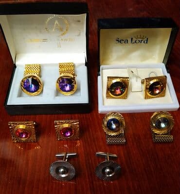 бриллиантовые комплекты фото и цены: Продаю винтажные мужские запонки "Sea Lord" четыре пары цена за одну — 6