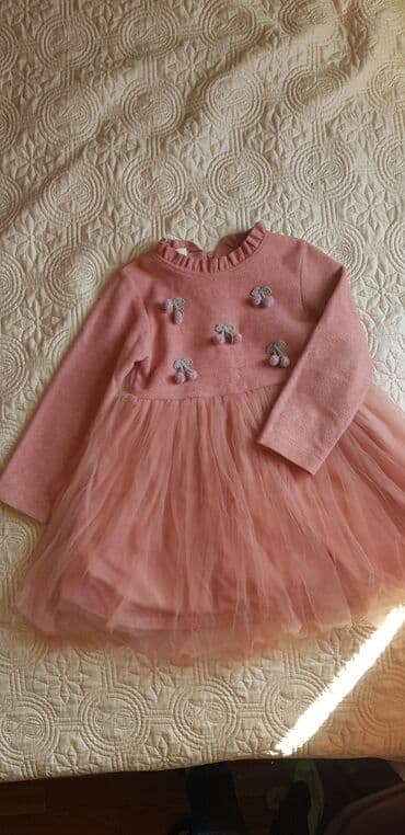 дом вещи: Детское платье, цвет - Розовый, Б/у — 2