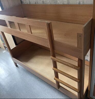 кровать кочалка: Двухъярусная кровать из ЛДСП/МДФ в тёплом оттенке «дуб». - — 5