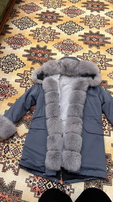 прокат мужских костюмов [возьми на прокат] бишкек фото: Пуховик, Короткая модель, С мехом, С капюшоном, XL, 2XL — 1