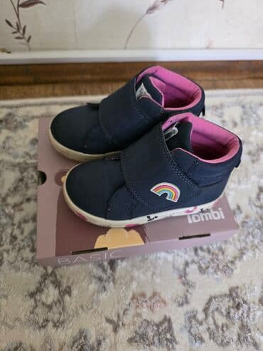 слюнявчик для детей: Детские полуботинки Tombi BASIC - Цвет: темно-синий с розовой — 2