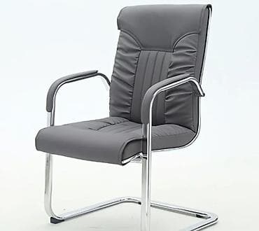 Офисные кресла: Офисное кресло, Без колесиков, цвет - Коричневый, Экокожа — 3