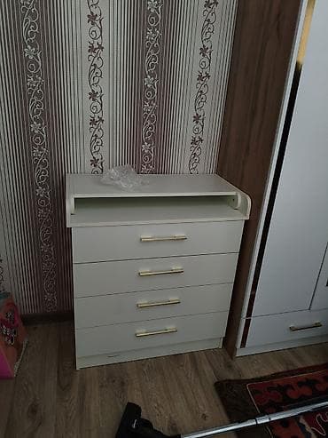 Комод для одежды, Без зеркала, ЛДСП, цвет - Бежевый