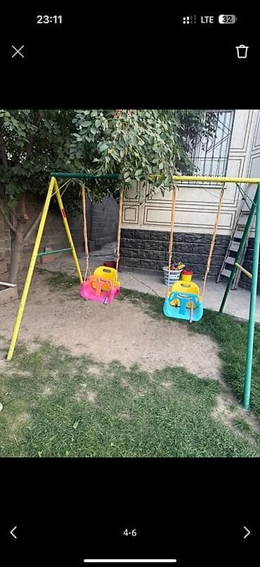 Игровые комплексы: Детские качели, Подвесные Для улицы, Металл — 2