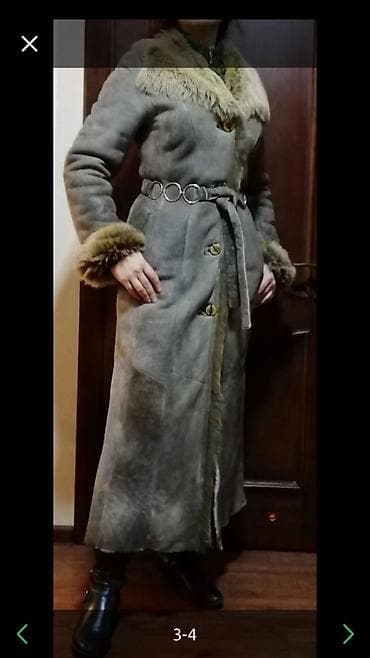 Дубленка длинная, очень теплая!!!, красивая. Натуралка!!! На наш 46