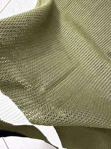 Вязаное поло с коротким рукавом - Цвет: оливковый (хаки) с