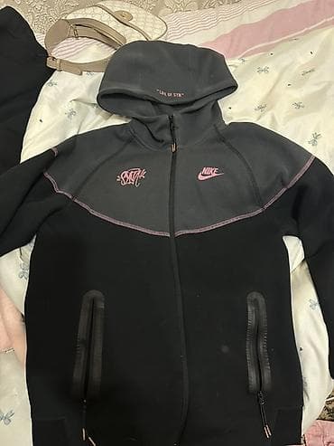 толстовка найк: Спортивный костюм Nike (олимпийка + джоггеры), черный с — 1