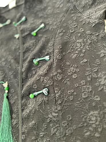 продаю куртка: Женская жаккардовая кофта/жакет в восточном стиле - Цвет: чёрный ( на — 1