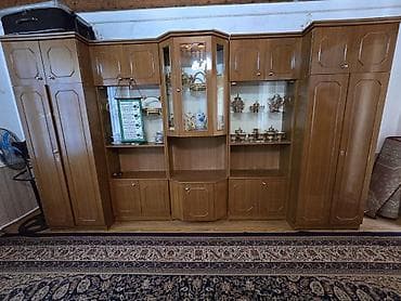 изготовление корпусной мебели: Стенка-шкаф, Тип стенки-шкафа: Модульная, Для зала, Особенности: С отделением под телевизор — 1