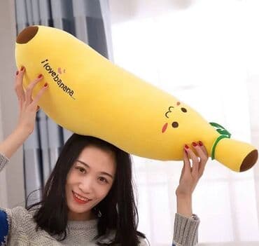 большая мягкая игрушка миньон: Мягкая игрушка Банан 80см – антистресс, хит сезона! 🍌 Яркий и забавный — 2