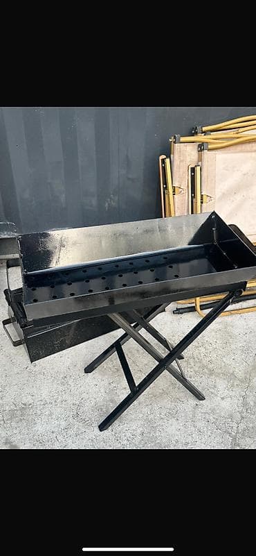 скей борт: Мангал-колыбель на высоких складных ножках - Узкий и длинный корпус — 5