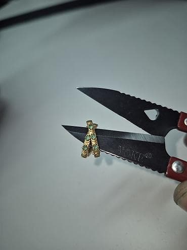 Кольца: Кулон, Проба 585, Изумруд, Б/у, Абстрактные формы — 2