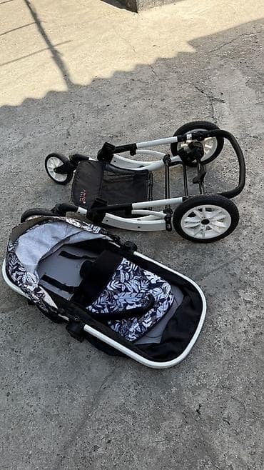 Коляски: Коляска, Другой бренд, цвет - Черный, Б/у, Самовывоз — 6