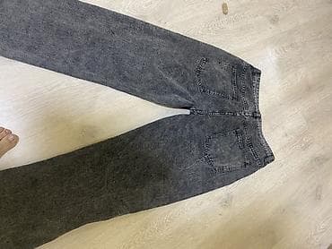mango 37: Джинсы прямого кроя, деним с эффектом варки (acid wash), цвет — 2