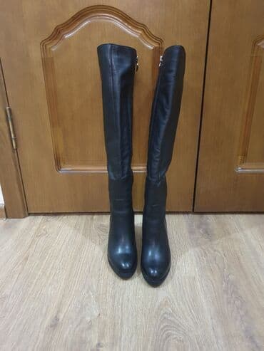 сапоги зимние женские натуральная кожа натуральный мех распродажа: Зимние кожаные сапоги-трубы еврозима. Размер 39. Состояние идеальное — 3